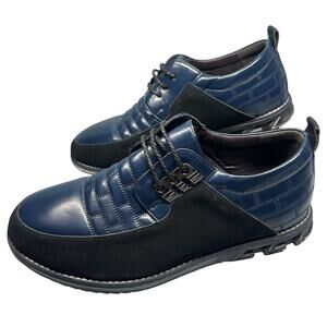 Gatsby Oxford Derby Leather Blue Shoes Men’s Size 12 EU 46